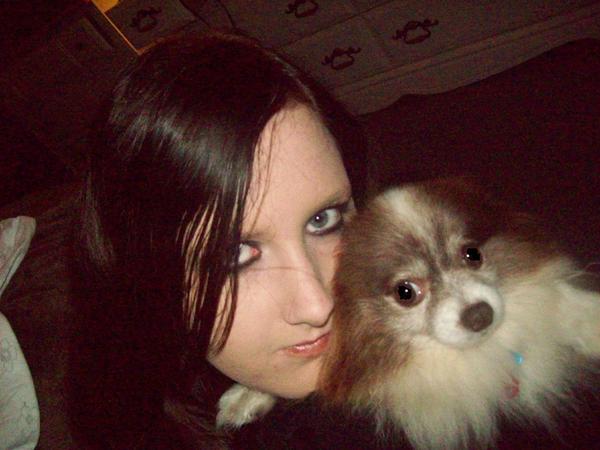 me and my puppy Cinnamon ^-^