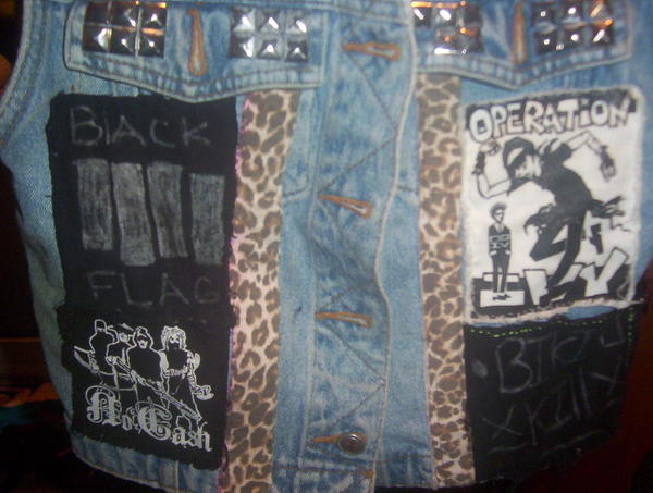 Balck flag, no cash, operation ivy, and bikini kill patches :)